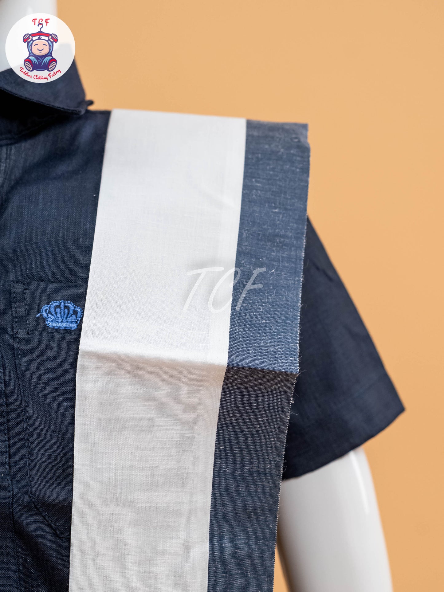 Navy Blue - Boys Readymade Dhotis & Shirts