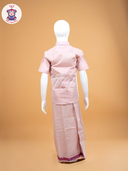 Pink -  Boys Readymade Dhotis & Shirts