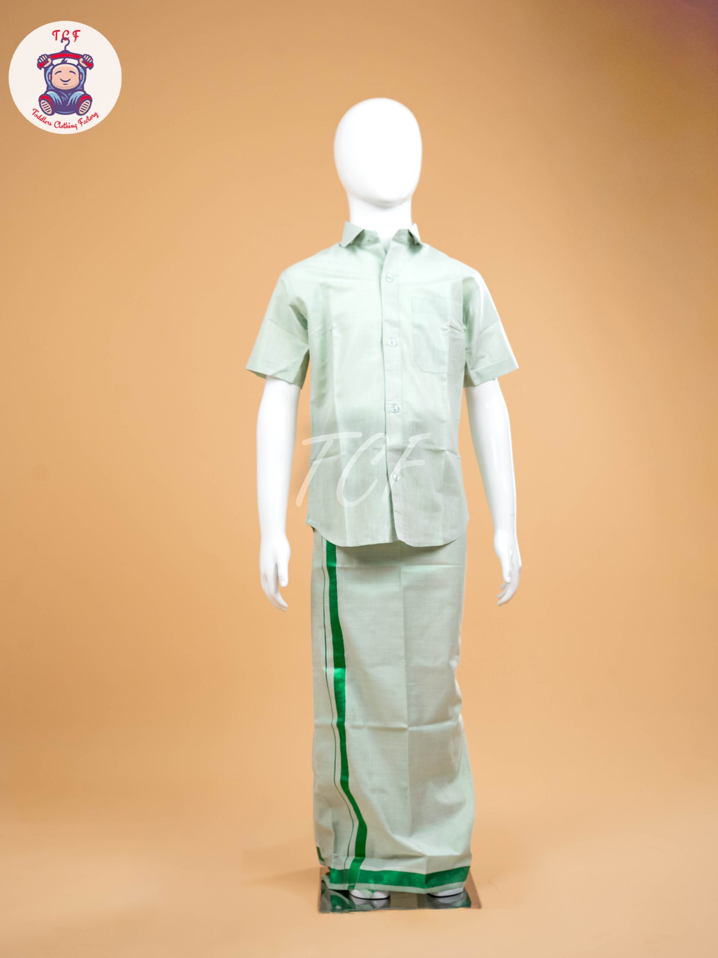 Pastel Green -  Boys Readymade Dhotis & Shirts