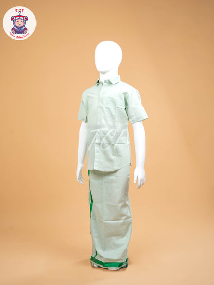 Pastel Green -  Boys Readymade Dhotis & Shirts