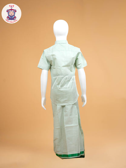 Pastel Green -  Boys Readymade Dhotis & Shirts