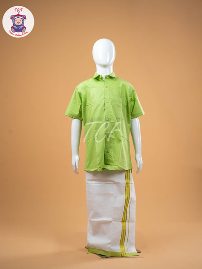 Pista Green -  Boys Readymade Dhotis & Shirts