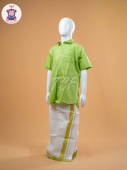 Pista Green -  Boys Readymade Dhotis & Shirts