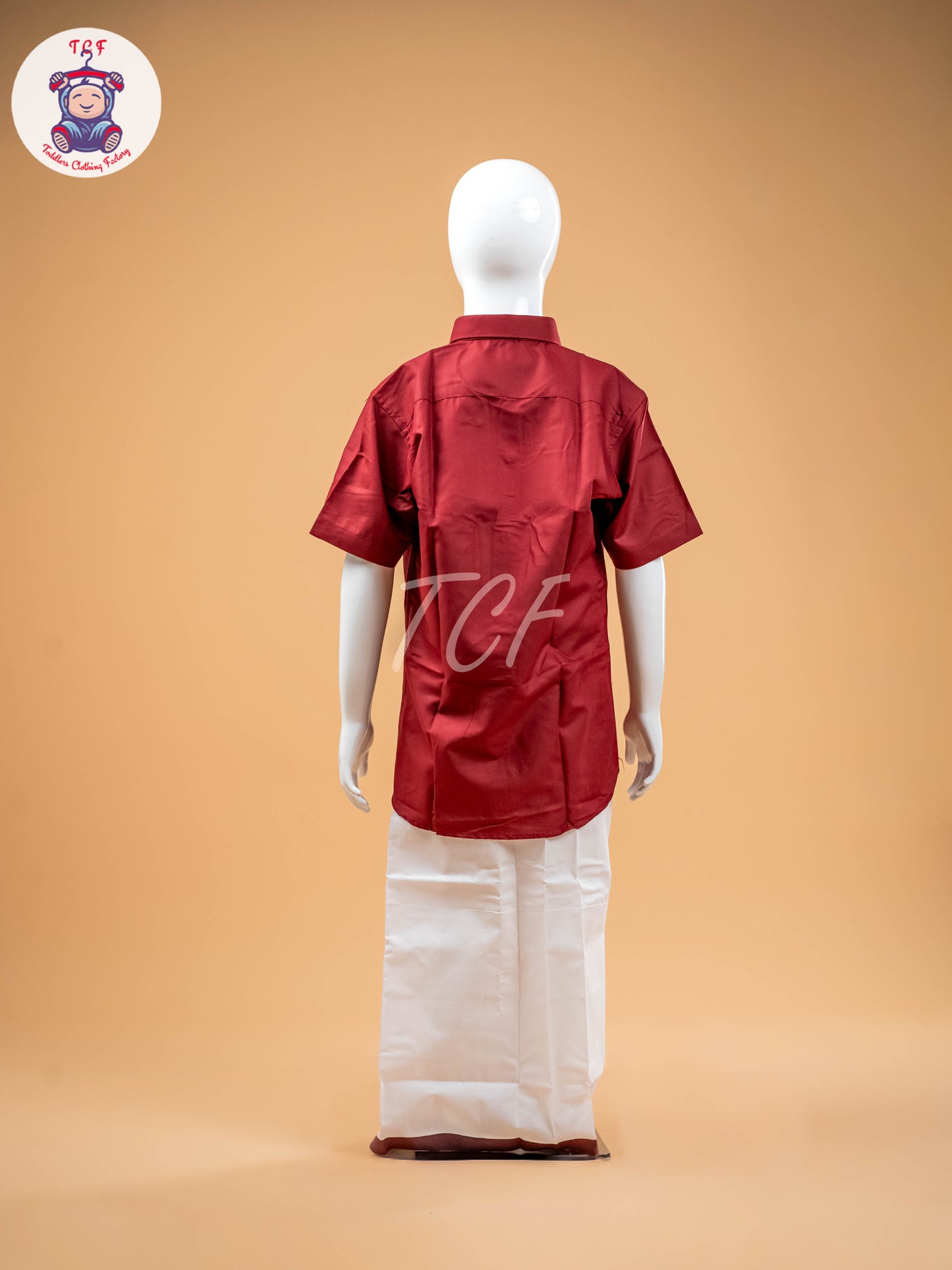 Maroon -  Boys Readymade Dhotis & Shirts