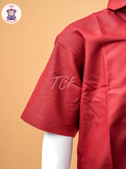 Maroon -  Boys Readymade Dhotis & Shirts