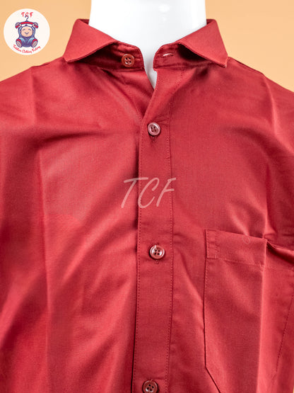 Maroon -  Boys Readymade Dhotis & Shirts