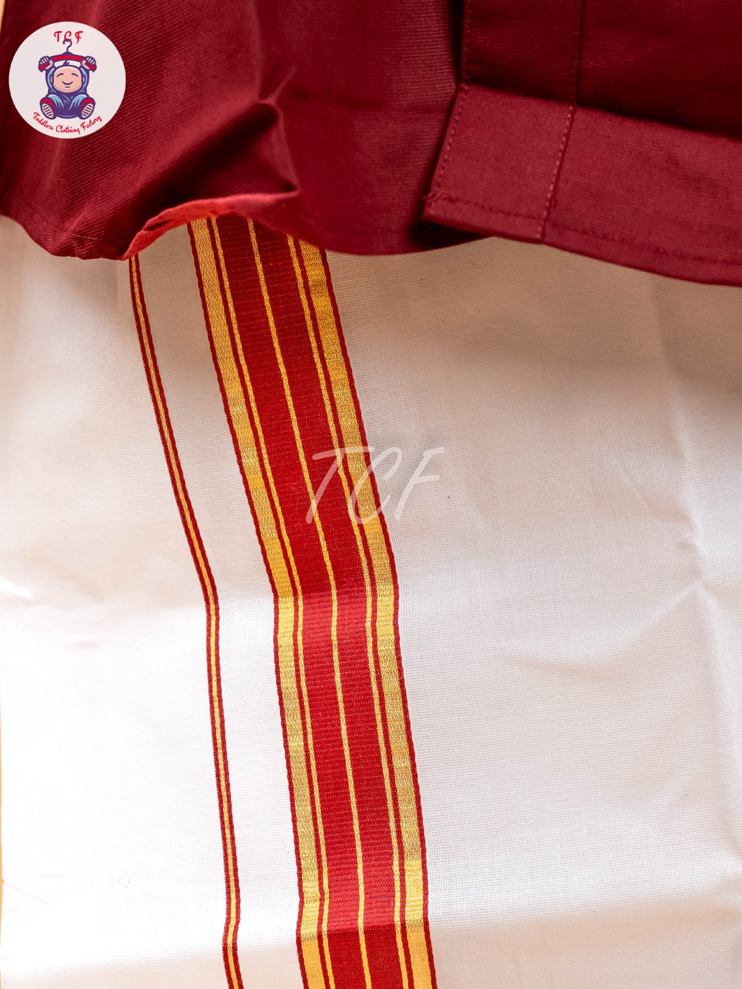 Maroon -  Boys Readymade Dhotis & Shirts