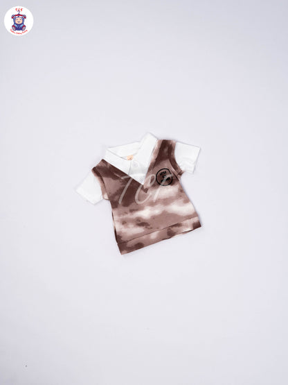 Brown - Collar T-Shirts & Shorts