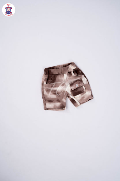 Brown - Collar T-Shirts & Shorts