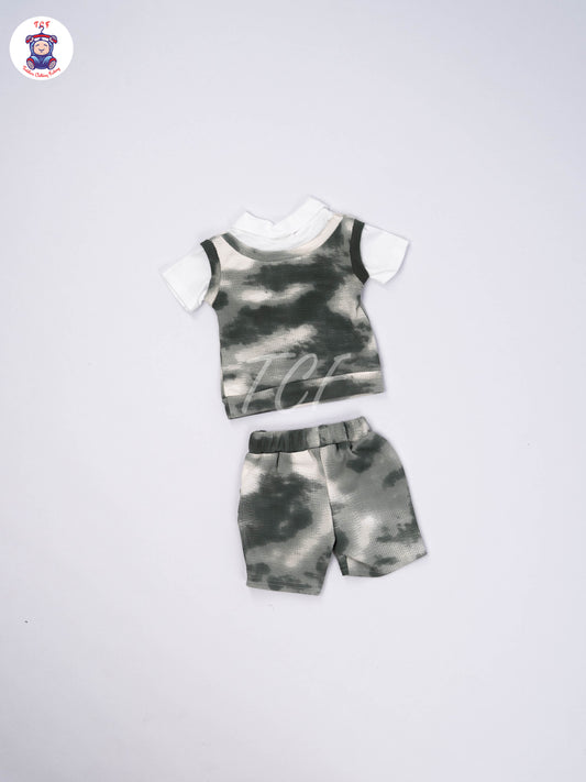 Green - Collar T-Shirts & Shorts