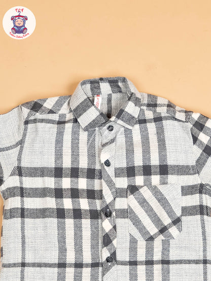 Grey & Beige - Boys Readymade Shirt