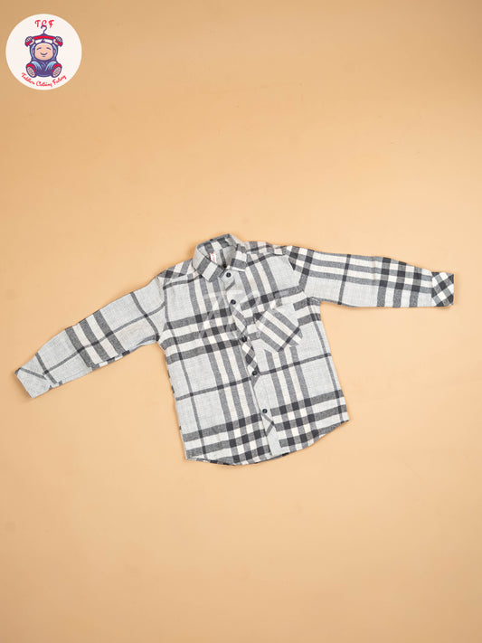 Grey & Beige - Boys Readymade Shirt