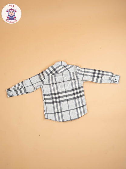 Grey & Beige - Boys Readymade Shirt