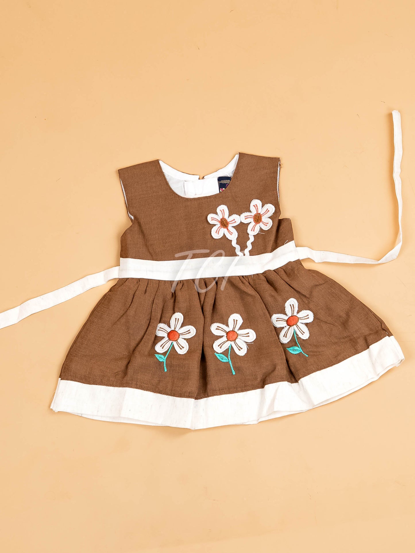 Grey - Girls Printed Ethnic Frock