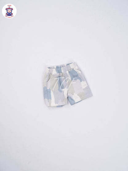 White & Lite Blue - T-Shirts & Shorts
