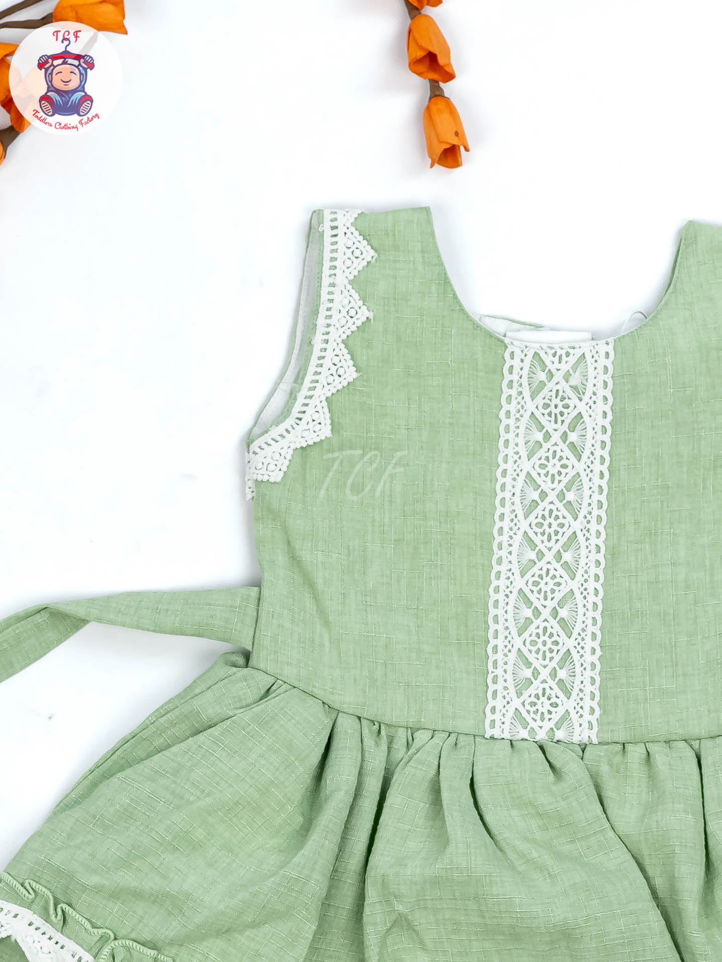 Pastel Green - Girls Readymade Cotton Frocks