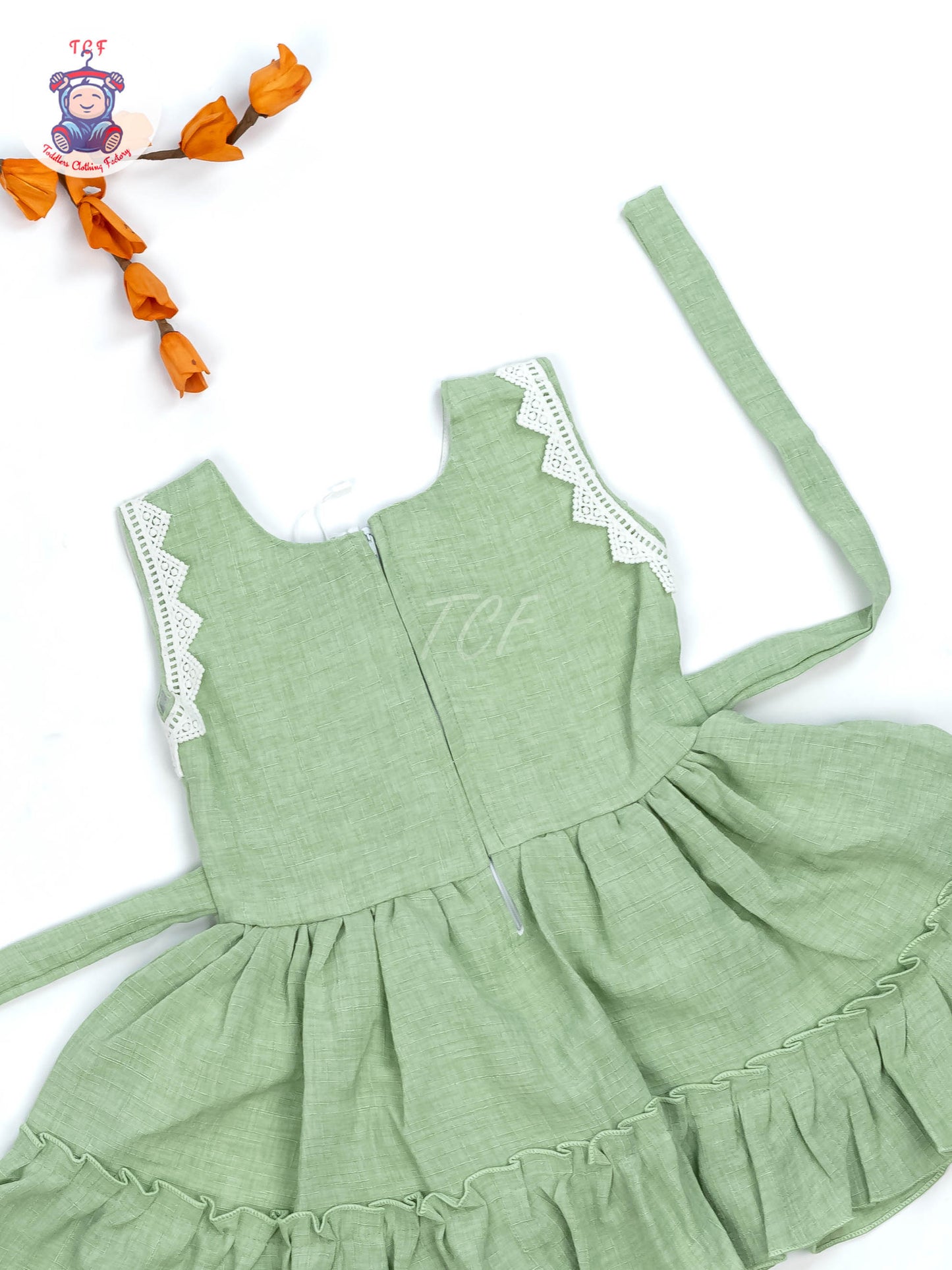 Pastel Green - Girls Readymade Cotton Frocks