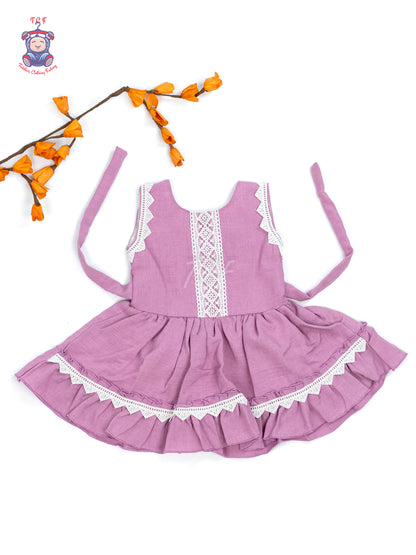 Onion Pink - Girls Readymade Cotton Frocks