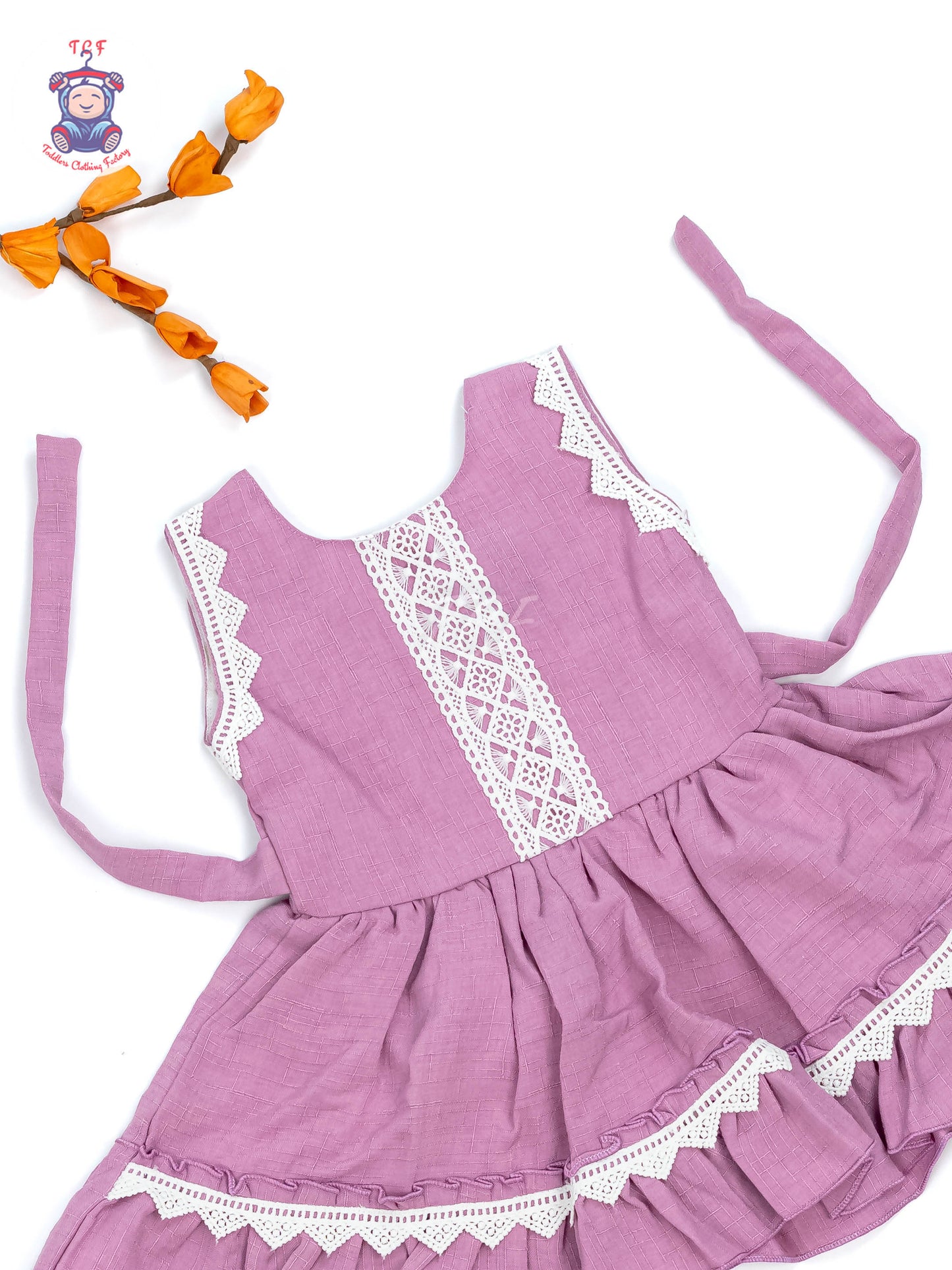 Onion Pink - Girls Readymade Cotton Frocks