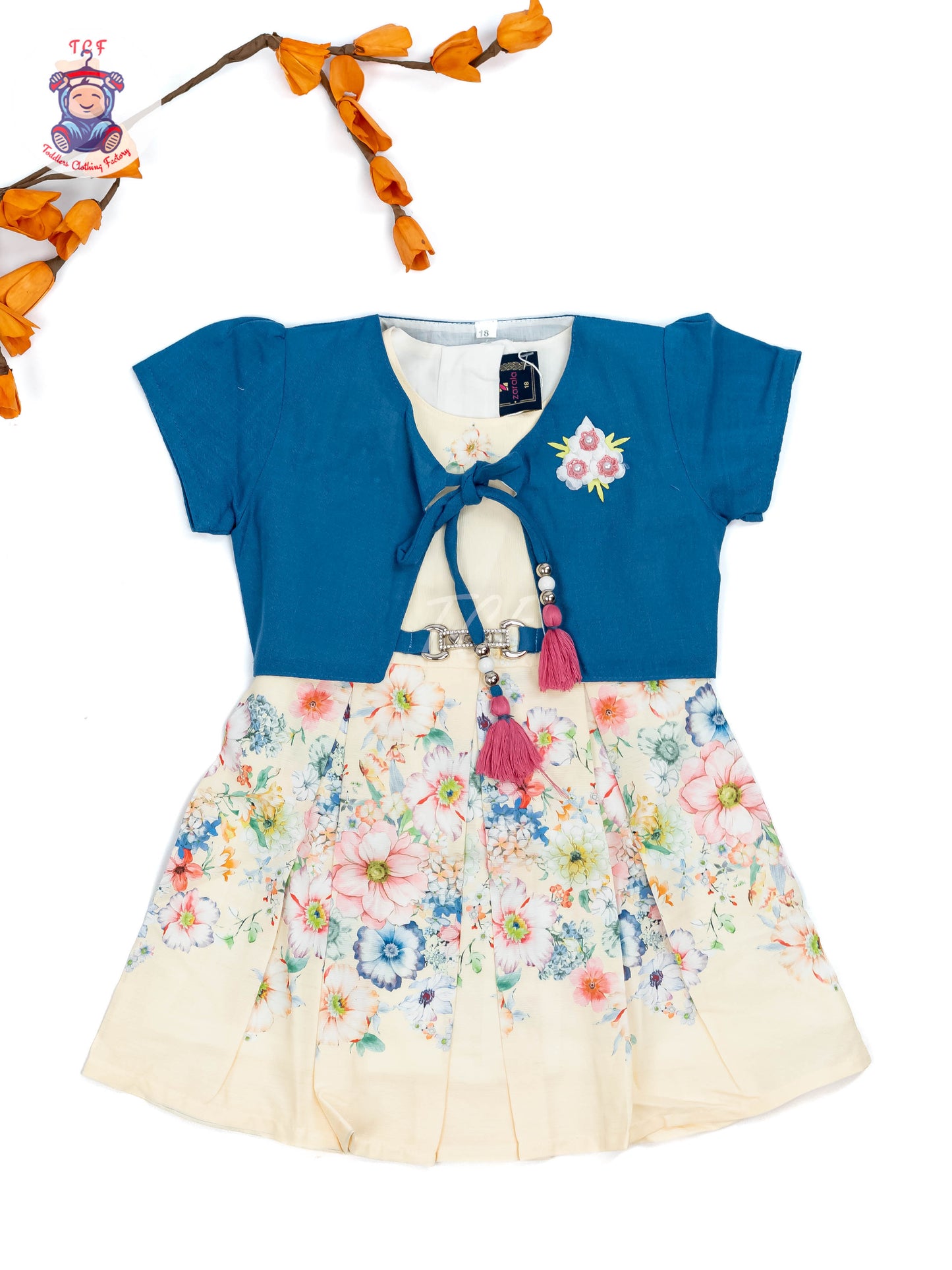 Half White - Girls Readymade Cotton Frocks