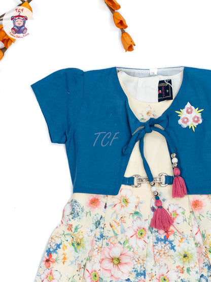 Half White - Girls Readymade Cotton Frocks