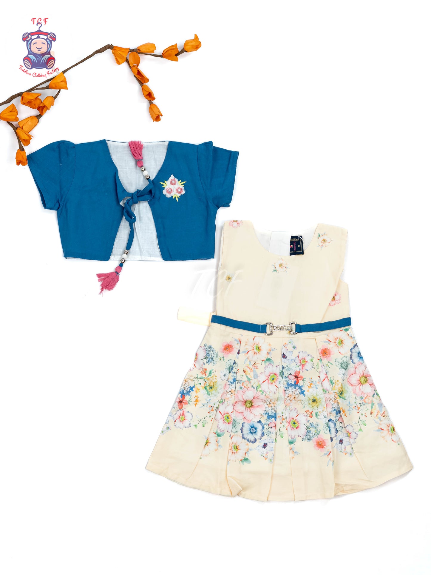Half White - Girls Readymade Cotton Frocks