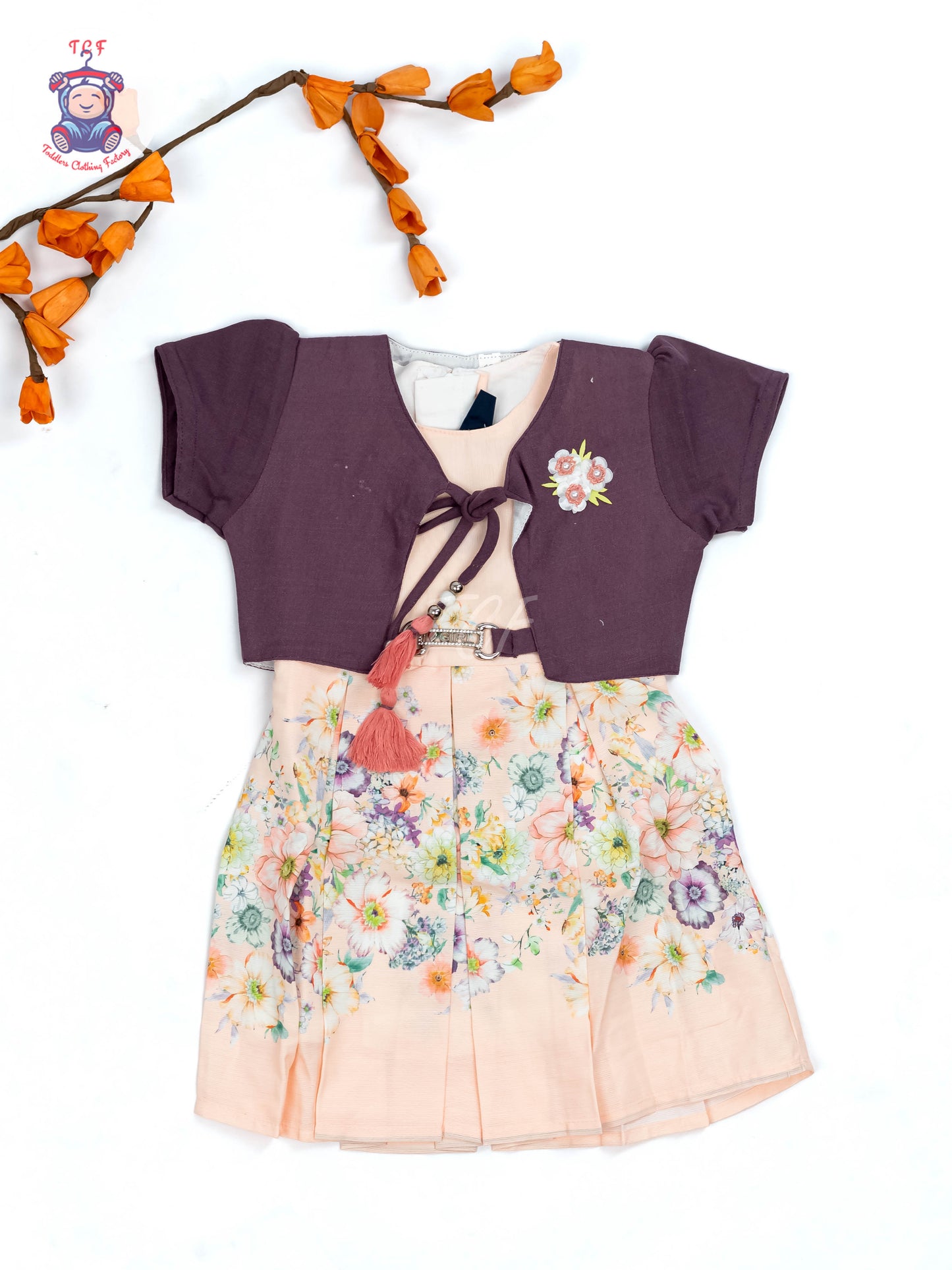 Light Pink - Girls Readymade Cotton Frocks