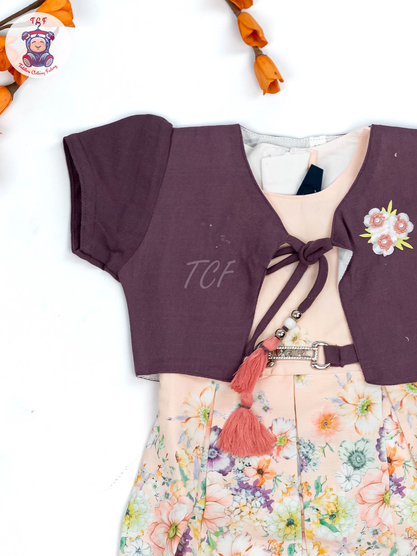 Light Pink - Girls Readymade Cotton Frocks