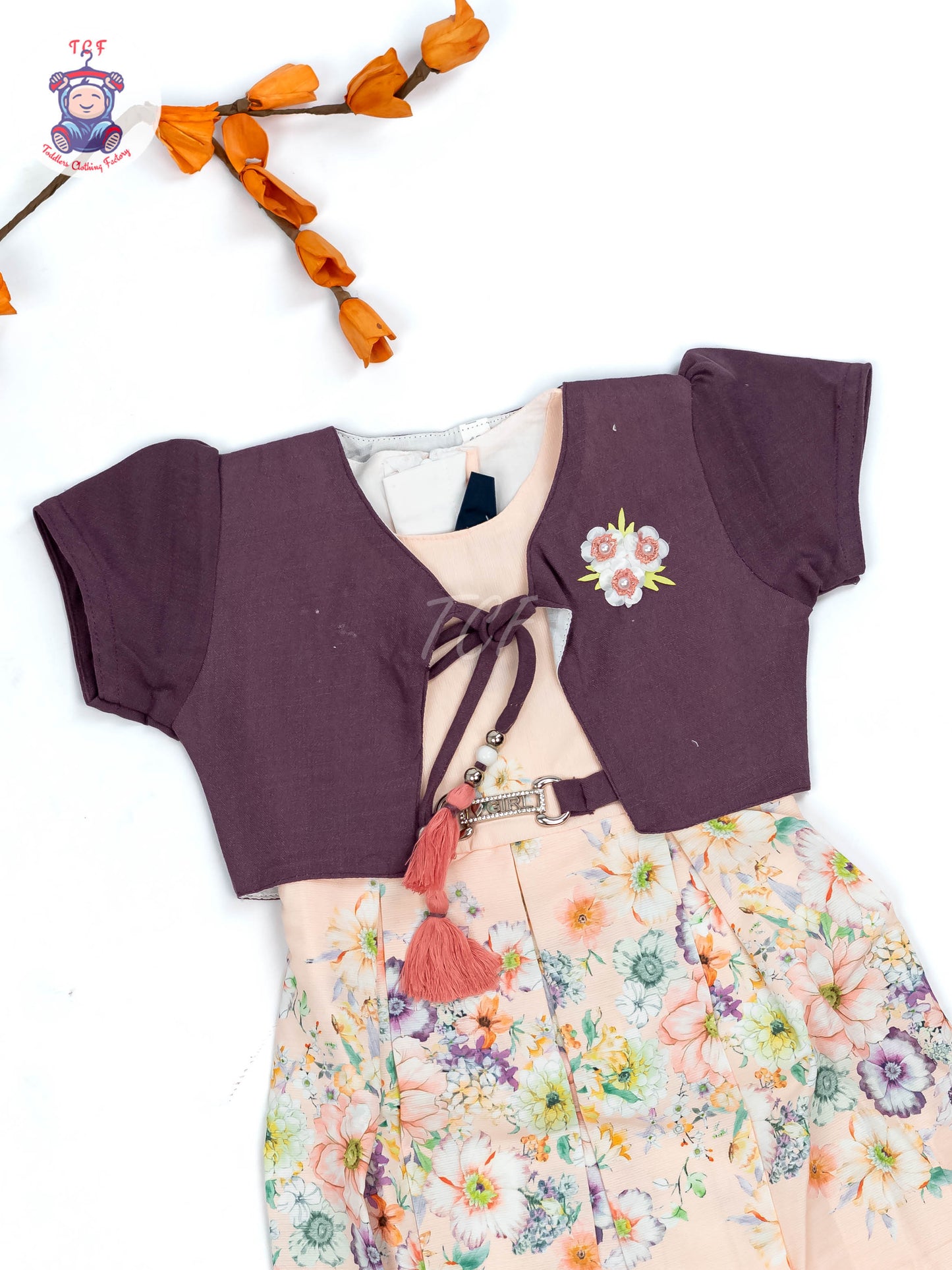 Light Pink - Girls Readymade Cotton Frocks