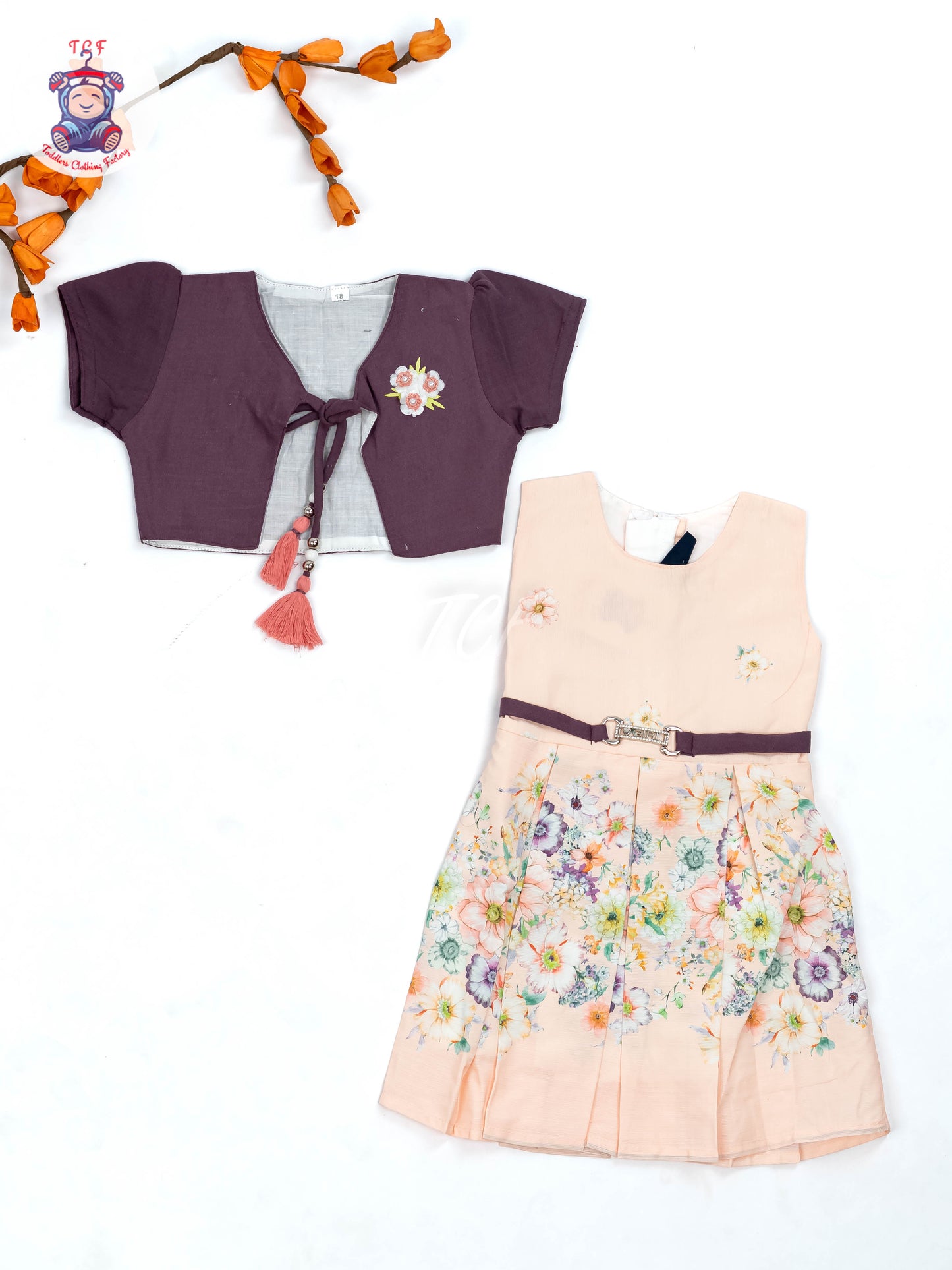 Light Pink - Girls Readymade Cotton Frocks