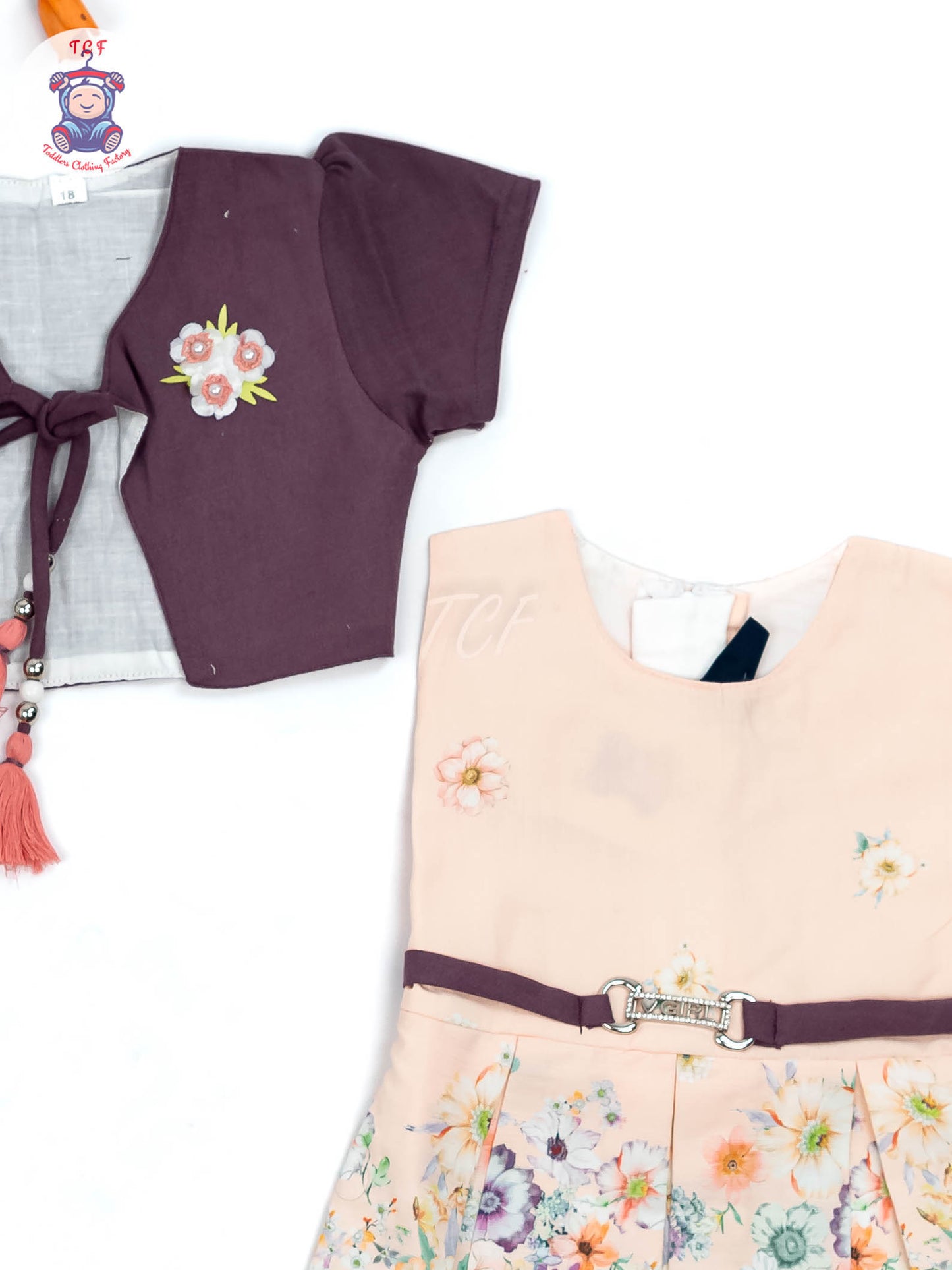 Light Pink - Girls Readymade Cotton Frocks