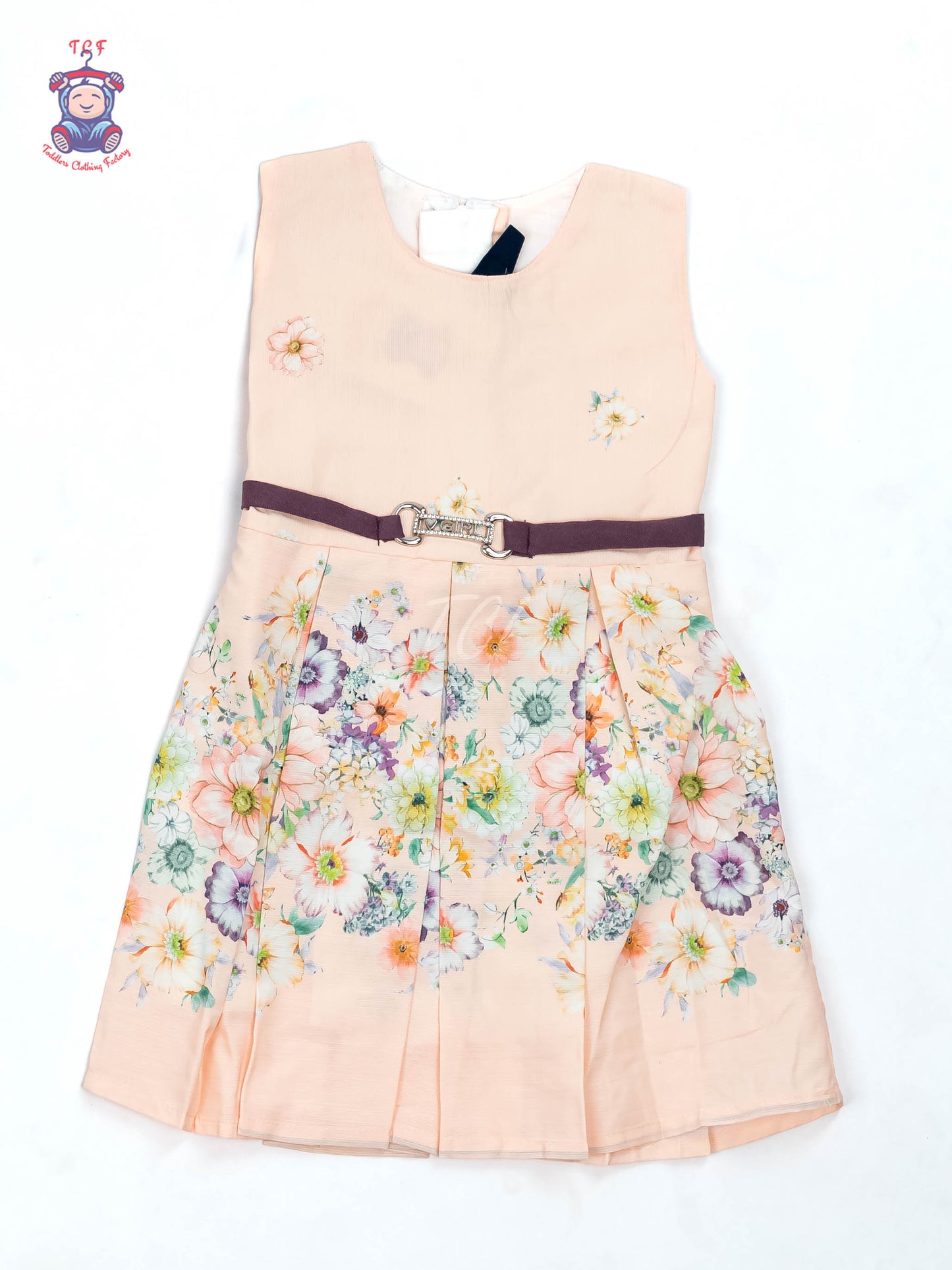 Light Pink - Girls Readymade Cotton Frocks