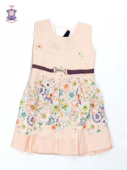Light Pink - Girls Readymade Cotton Frocks