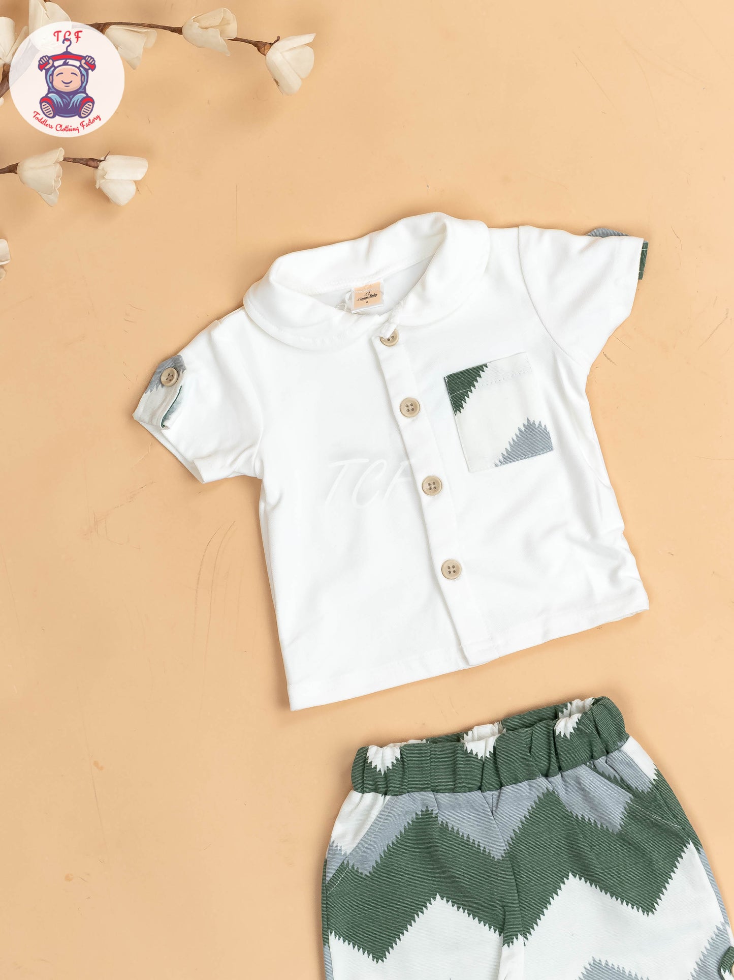White & Green - Readymade T-Shirts & Shorts