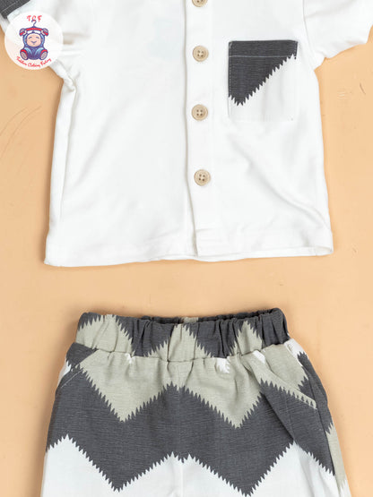 White & Beige - Readymade T-Shirts & Shorts