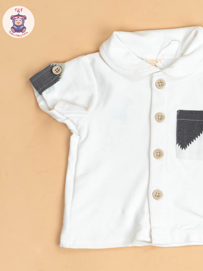 White & Beige - Readymade T-Shirts & Shorts