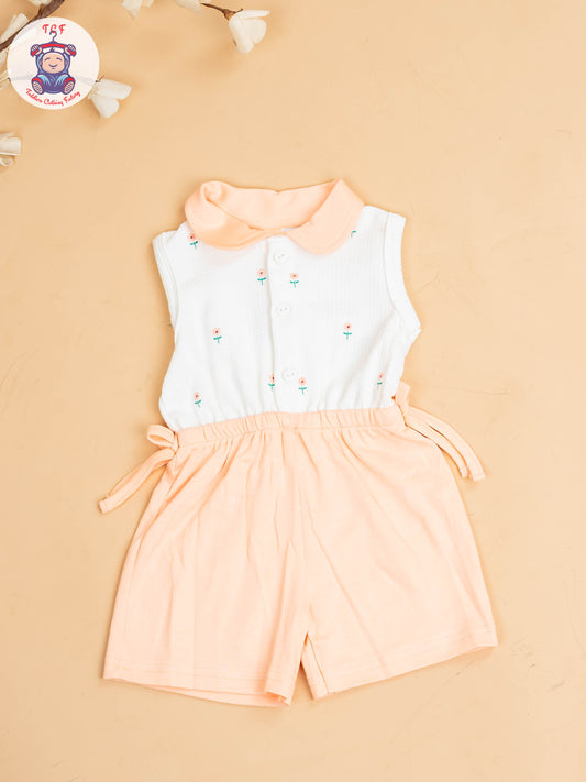 White & Orange - Girls Co-ords