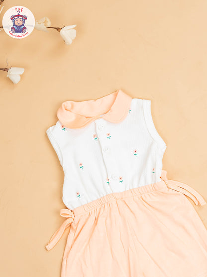 White & Orange - Girls Co-ords