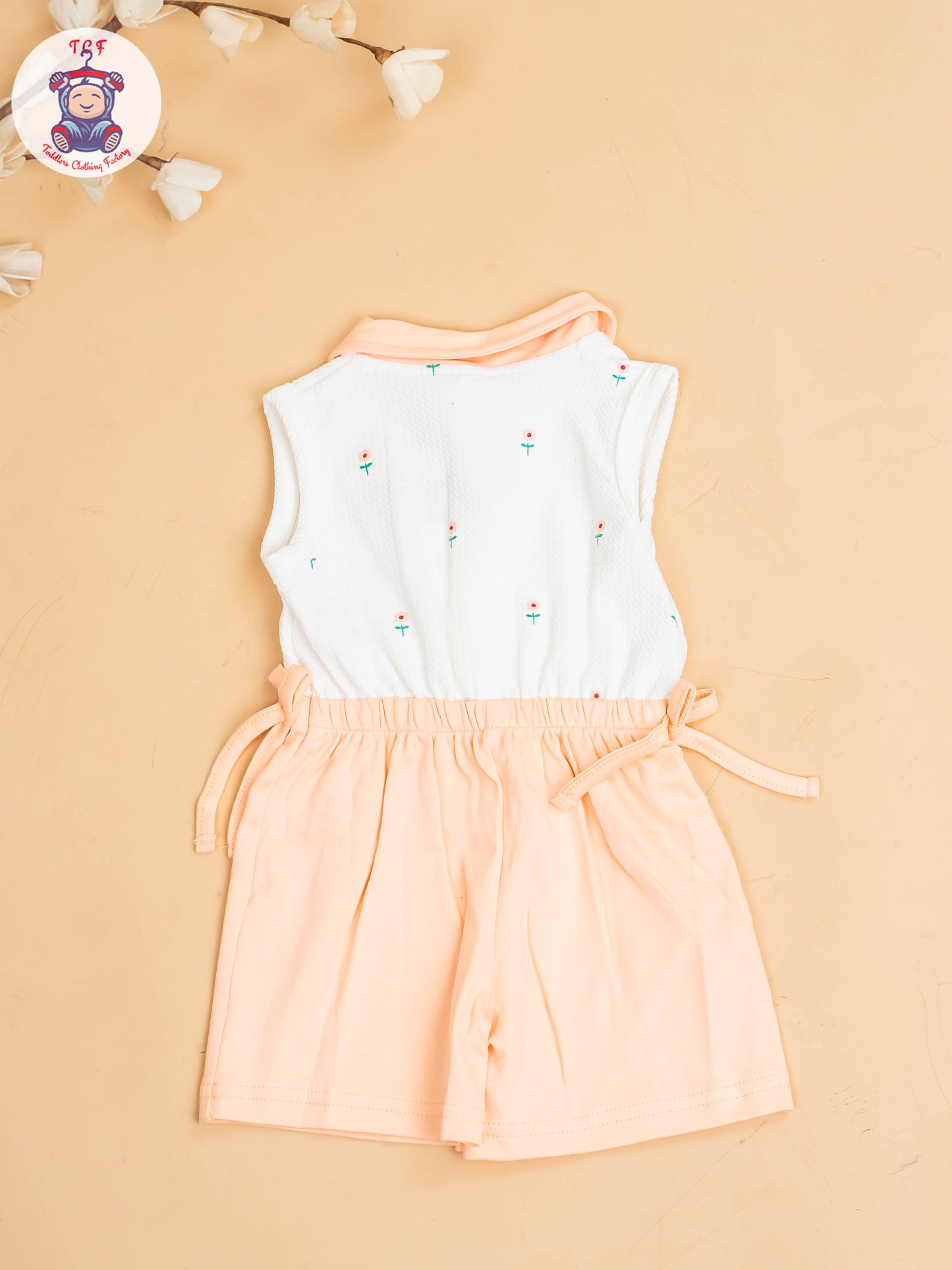 White & Orange - Girls Co-ords
