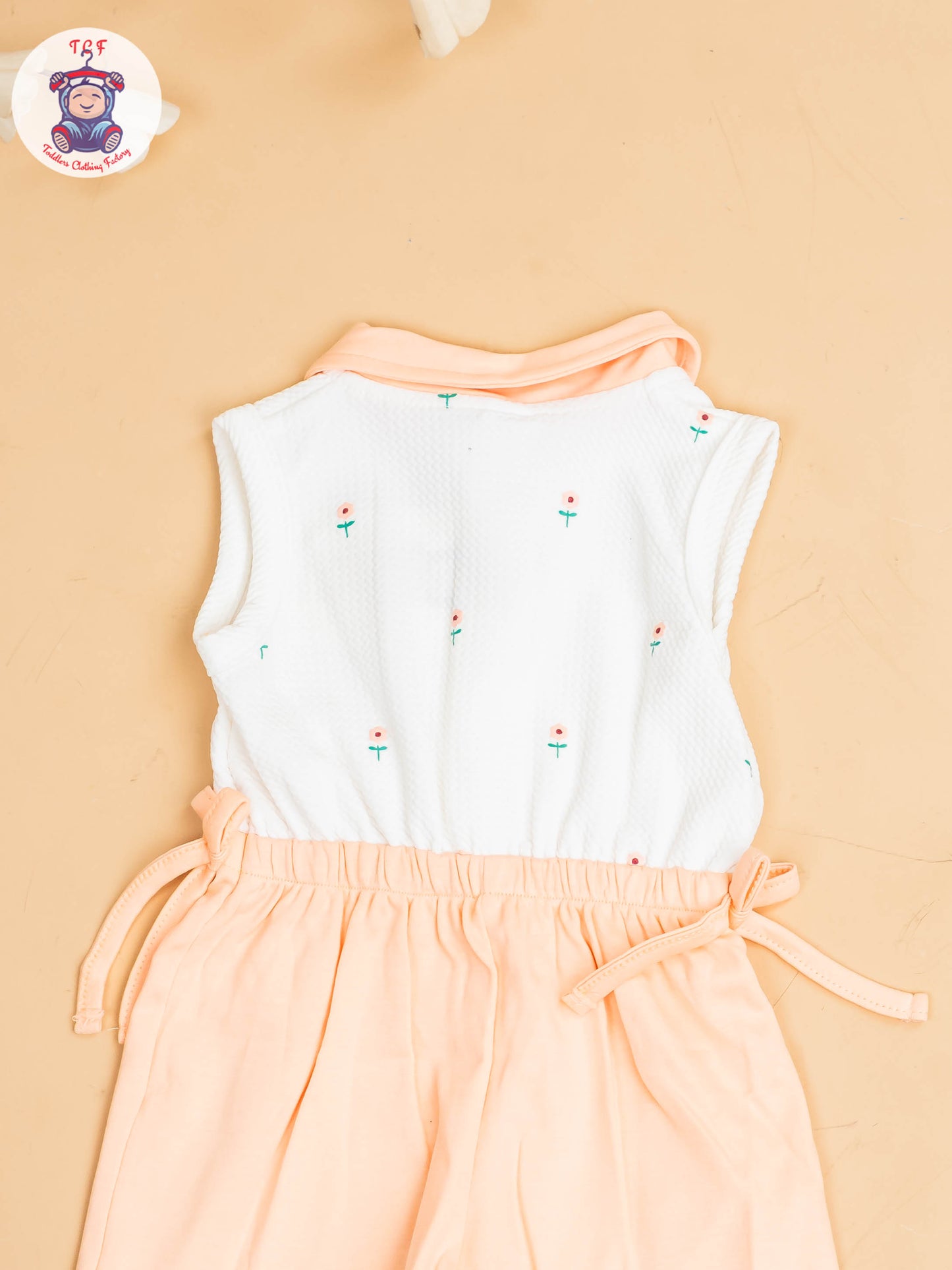 White & Orange - Girls Co-ords