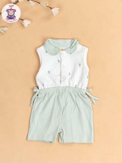 White & Green - Girls Co-ords