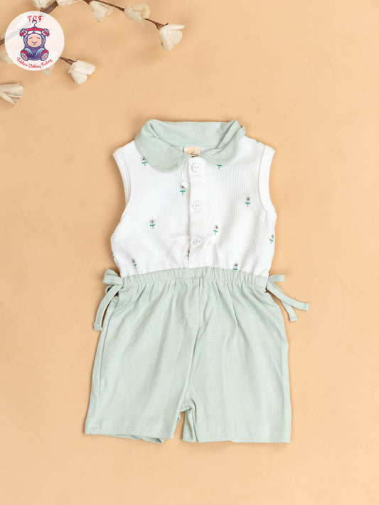 White & Green - Girls Co-ords