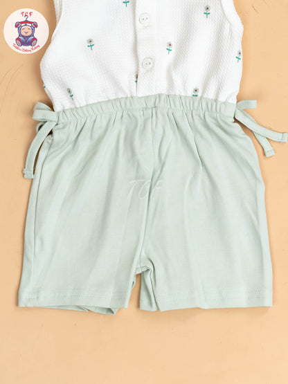 White & Green - Girls Co-ords