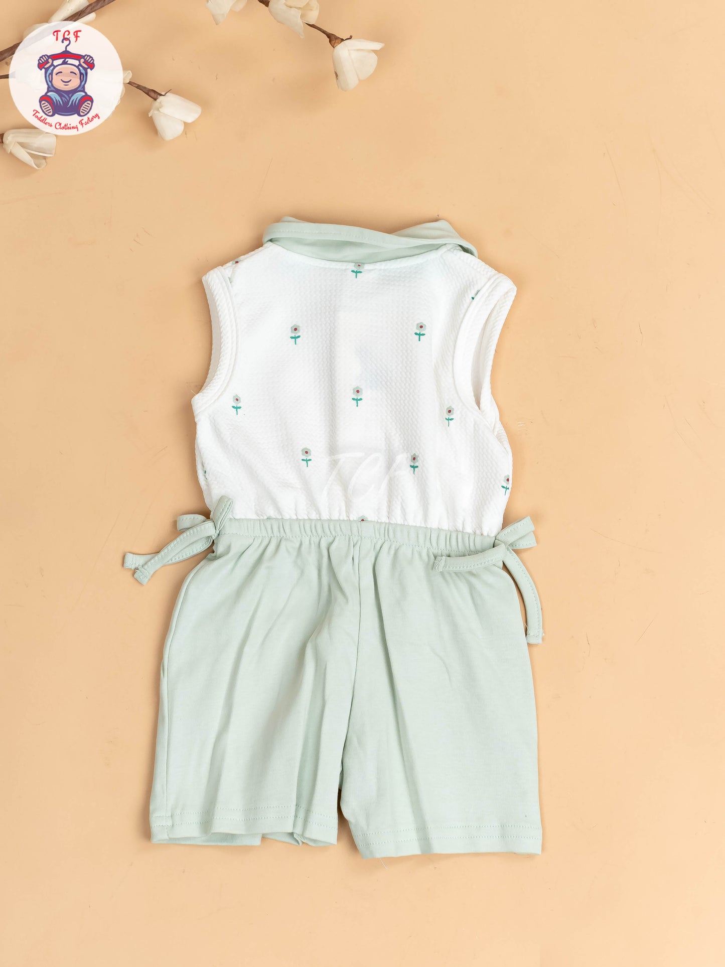 White & Green - Girls Co-ords