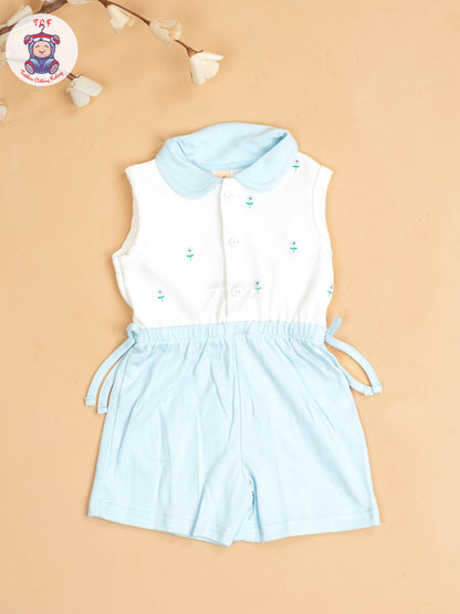 White & Light Blue - Girls Co-ords