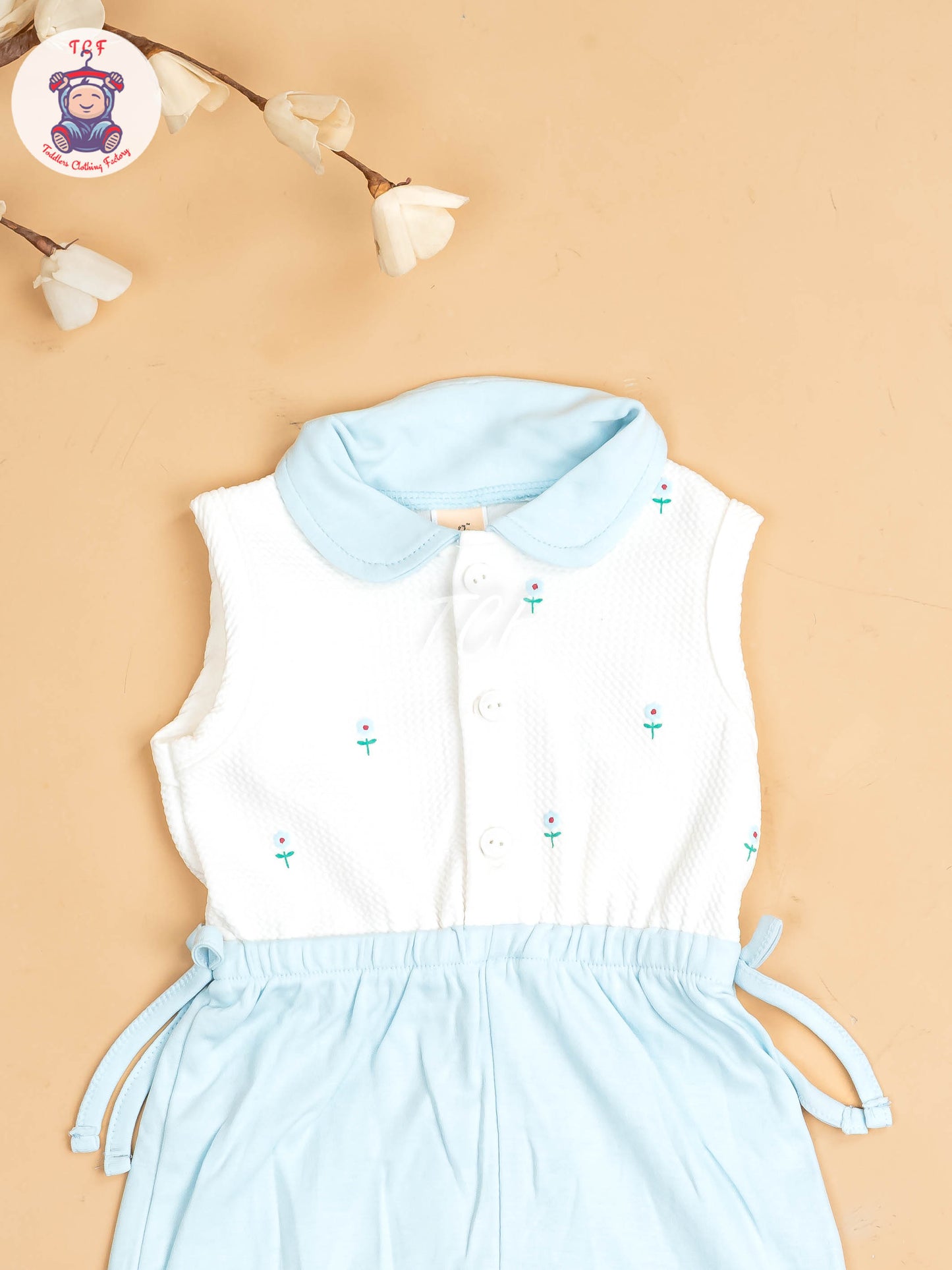 White & Light Blue - Girls Co-ords