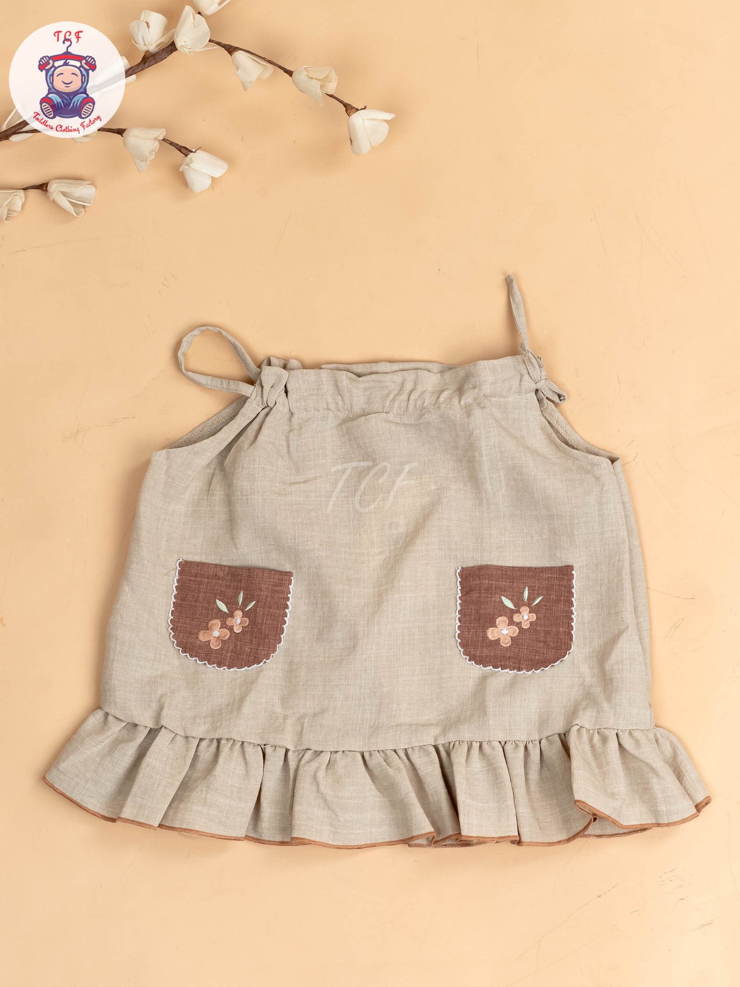 Beige - Cotton Frocks