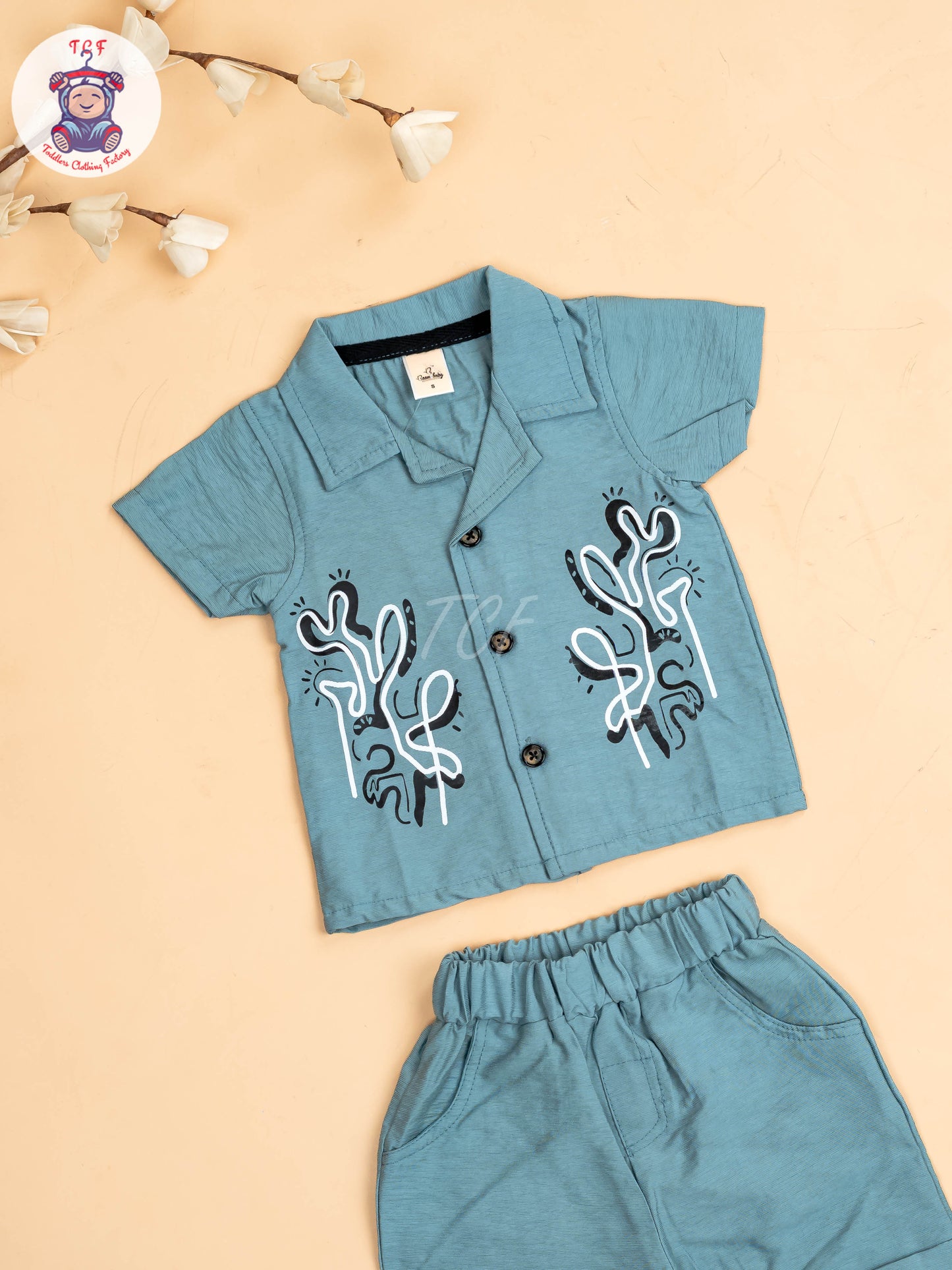Light Blue -Boys Readymade Shirts & Shorts