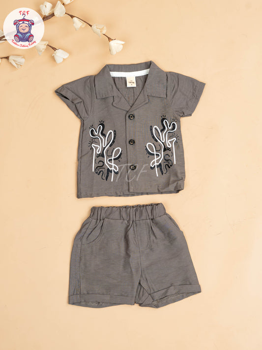 Brown - Boys Readymade Shirts & Shorts