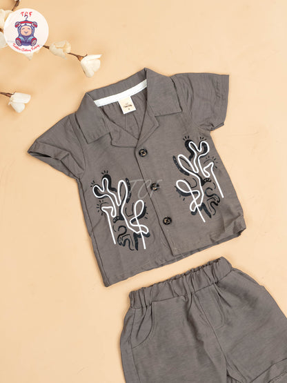 Brown - Boys Readymade Shirts & Shorts